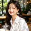 Chunshi Original colorful bow pearl Earrings, 925 silver jewelry stud earrings, silver needle jewelry earrings Application Scenario